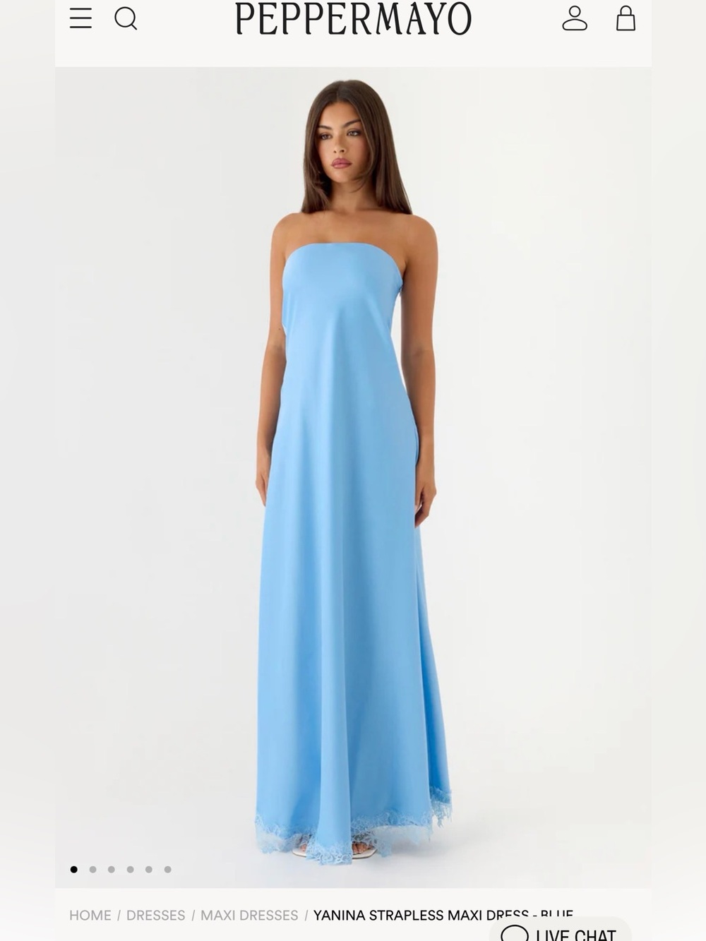 Peppermayo Yanina Strapless Maxi Dress - Picture 1 of 2